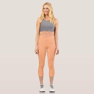 Pfirsich Capri Leggings