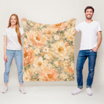 Pfirsich-Creme Romantische Blüten-Homedekoration