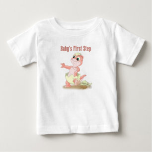 Pfirsich des ersten Schrittes des Babys Baby T-shirt