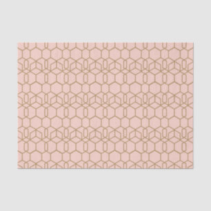 Pfirsich Erröten & Gold Modern Boho Geometrisch Gl Seidenpapier