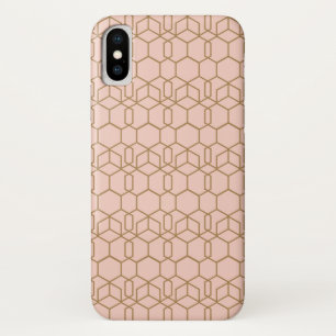 Pfirsich Erröten & Gold Moderne Boho Geometrische Case-Mate iPhone Hülle