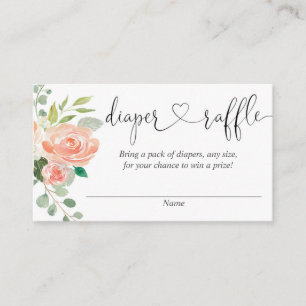Pfirsich erröten Mädchen-Babypartywindel Begleitkarte