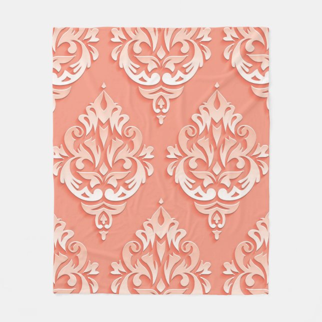 Pfirsich-Fleece-Decke Fleecedecke (Vorderseite)