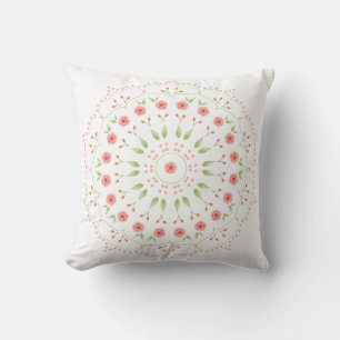Pfirsich Florales Mandala Kissenbezug Kissen