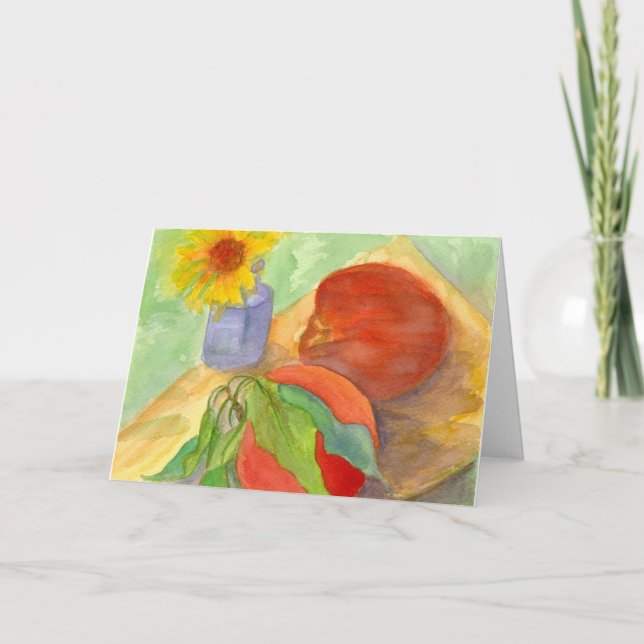 Pfirsich-frische Frucht-Gänseblümchen-Blumen-alles Karte (Vorderseite)