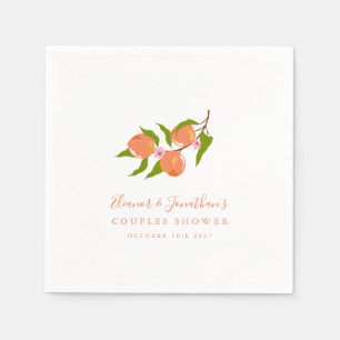 Pfirsich Frucht Boho Sommer Paare Brautjungfer-Par Serviette