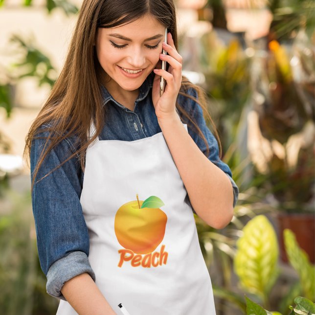 Pfirsich Frucht Retro Orange Schürze (Von Creator hochgeladen)