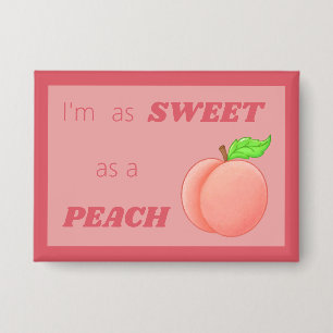 Pfirsich-Frucht-Sammelknopf Button