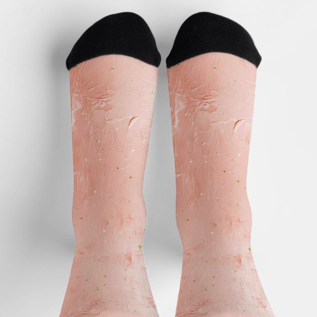 Pfirsich Funkeln Socken (Oben)