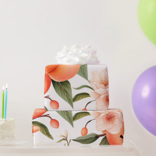 Pfirsich Fuzz Baby Shower Geschenkpapier