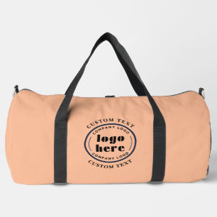 Pfirsich Fuzz Firmenlogo Geschäftsförderung Duffle Bag