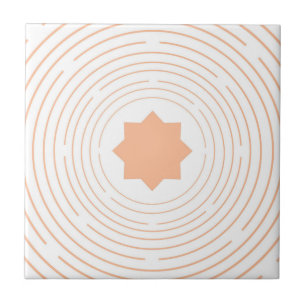 Pfirsich Fuzz Stern Kreis Islamisches Geometrische Fliese