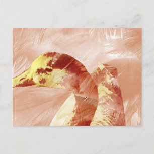 Pfirsich-Gans-Postkarte Postkarte