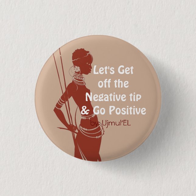 Pfirsich gehen Knopf positiver Button (Vorderseite)