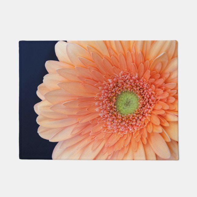 Pfirsich Gerbera Fußmatte (Vorderseite)