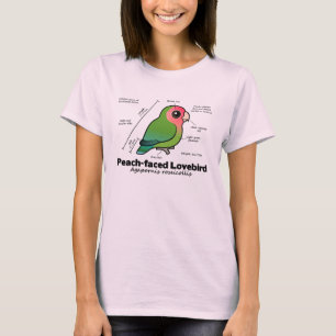 Pfirsich-gesichtige Lovebird-Statistiken T-Shirt