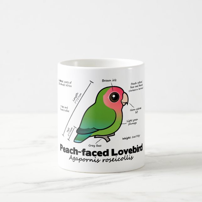 Pfirsich-gesichtige Lovebird-Statistiken Tasse (Mittel)