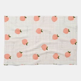 Pfirsich Gingham Geschirrtuch