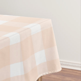 Pfirsich-Gingham Tischdecke