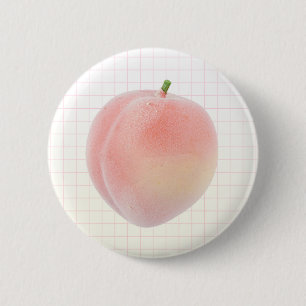 Pfirsich-Gitter Kawaii Knopf Button
