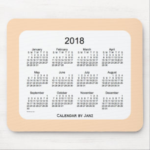 Pfirsich-Hauch-Kalender 2018 durch Janz Mousepad