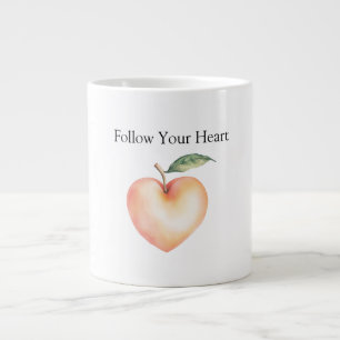 Pfirsich Herz Jumbo-Tasse