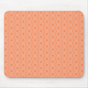 Pfirsich-Hexagon geometrisch Mousepad