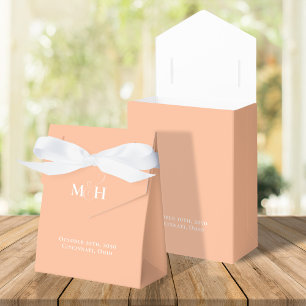 Pfirsich-Hochzeitsgeschenk Minimalistisch Einfach Geschenkschachtel