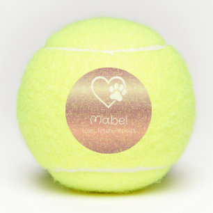 Pfirsich-Hundename-Tennisball 'werfen, apportieren Tennisbälle