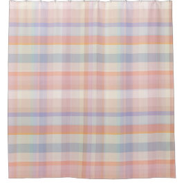 Pfirsich kariert duschvorhang