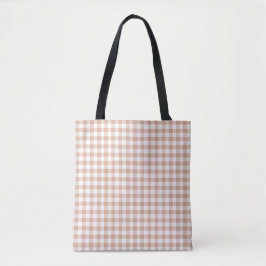 Pfirsich-Kariert-Gingham-Retro-Farbe