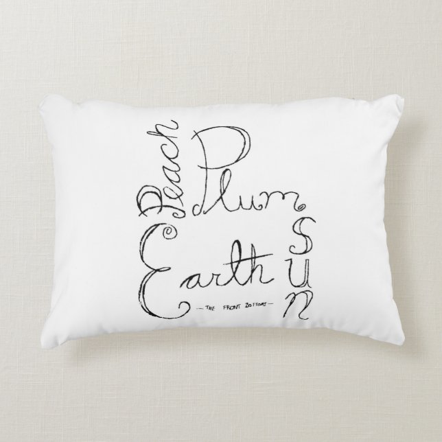 Pfirsich-Kissen Zierkissen (Vorderseite)