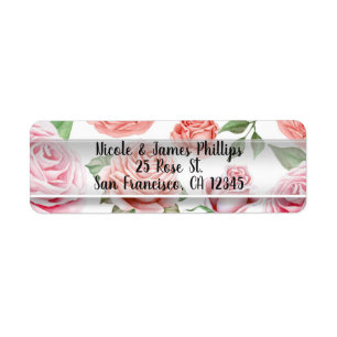 Pfirsich Korallen Rosa Rosen Grünzeug Blätter Eleg