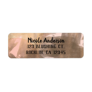Pfirsich & Kupfer Bronze Chic Modern Monogramm Gol