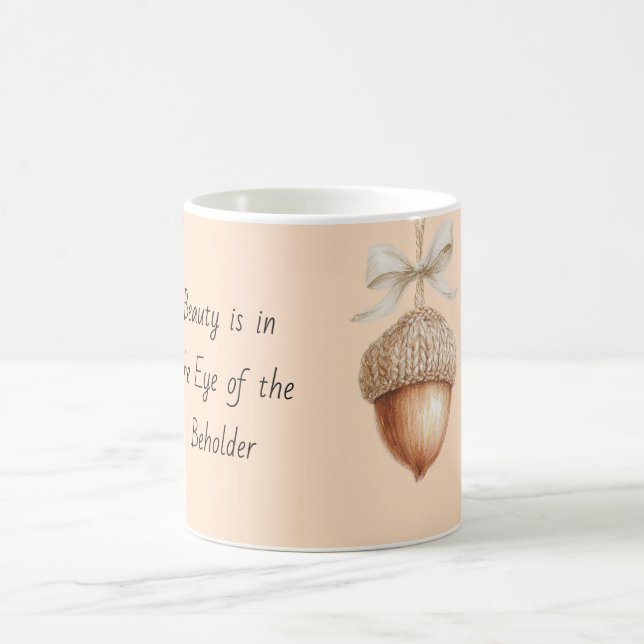 Pfirsich Kuschel Haselnusscreme Bogen Kaffeetasse (Mittel)