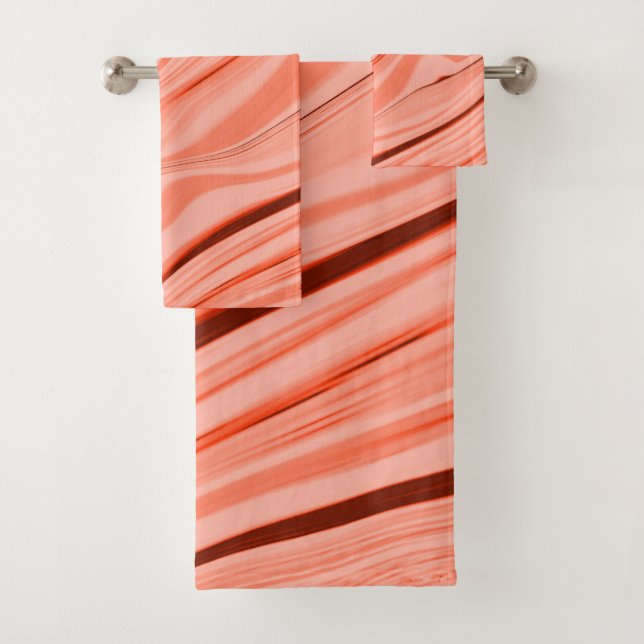 Pfirsich, Lachs, klare Korallen und rosa mischen Badhandtuch Set (Insitu)