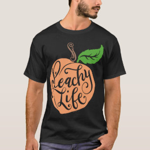 Pfirsich-Leben Einzigartiger Pfirsich-Zitat Frucht T-Shirt