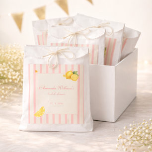 Pfirsich-Limonen-Streifen-Junggesellinnen-Abschied Geschenktütchen