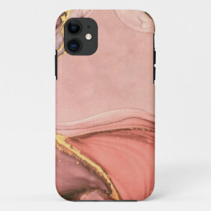 Pfirsich mit Goldgeode Case-Mate iPhone Hülle