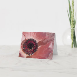 Pfirsich-Mohnblumen-freier Raum Notecard Karte