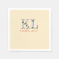 Pfirsich-Monogramm-Name-Buchstabe vintage fett Pas