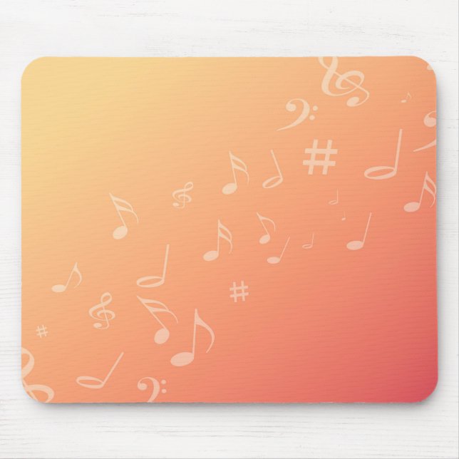 Pfirsich-Musik Mousepad (Vorne)