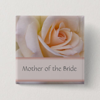 Pfirsich-Mutter des Braut Hochzeits-Buttons Button