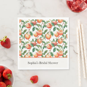 Pfirsich Obst Brautparty Serviette