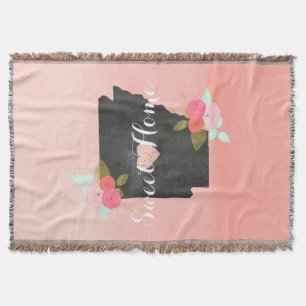 Pfirsich Ombre Arkansas State Floral & Bewegliches Decke