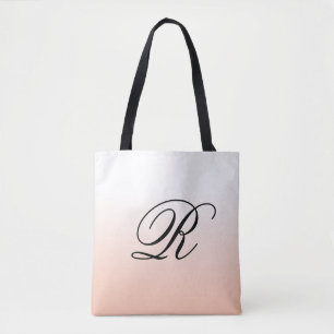 Pfirsich Ombre über jede Farbe mit Monogramm