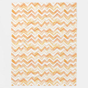 Pfirsich Orange Chevron Streifen Fleecedecke