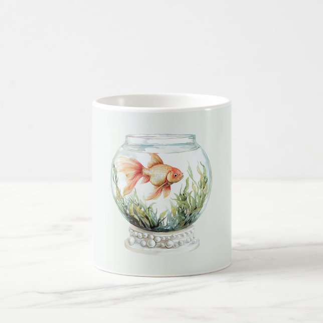 Pfirsich Orange Fisch in Schale Kaffeetasse (Mittel)