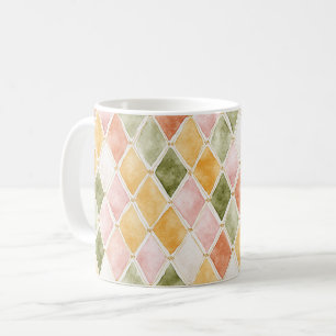 Pfirsich Orange Grün Gelb Errötend Rosa Abstrakt Kaffeetasse