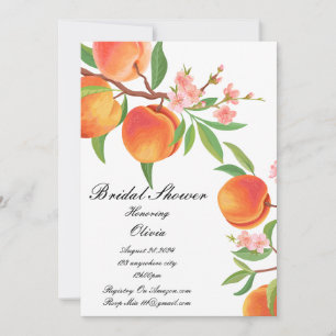 PFIRSICH ORANGE HOCHZEITS- EINLADUNG